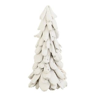 Sapin De Noël à Poser "bois Flotté" 50cm Blanc
