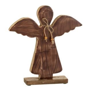 Statuette Déco Ange "gabriel" 26cm Marron