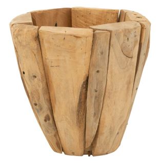 Cache-pot En Bois "jack Teck" 30cm Naturel