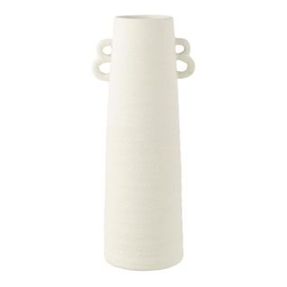 Vase Conique Avec Anses "russel" 55cm Blanc