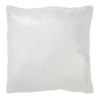 Coussin Déco "métallic" 45x45cm Argent