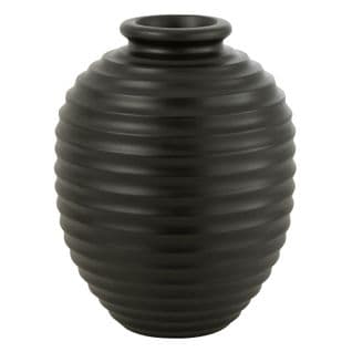 Cache-pot Oval En Terre Cuite "theron" 66cm Noir