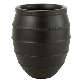 Cache-pot En Terre Cuite "theron" 70cm Noir