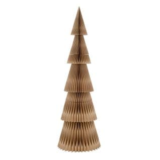 Sapin De Noël En Papier "pliant" 213cm Beige