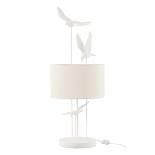 Lampe à Poser "oiseaux" 79cm Blanc