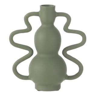Vase Design En Aluminium "marie" 21cm Vert