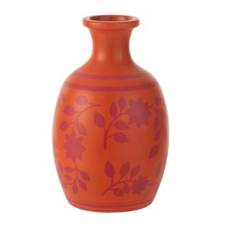 Vase Déco "feuilles" 38cm Orange