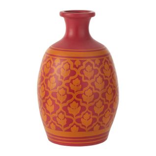 Vase Déco "fleurs" 43cm Orange