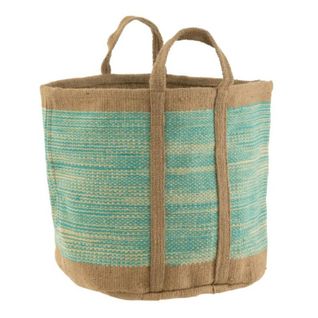 Panier Déco Avec Anses "mediterranean" 60cm Azur