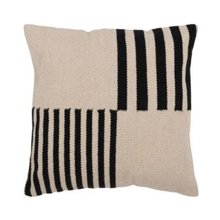 Coussin Déco "lignes" 50x50cm Blanc