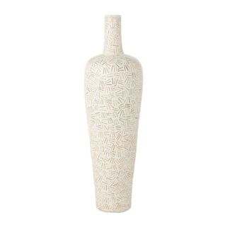 Vase Déco En Ciment "lauwra" 100cm Blanc