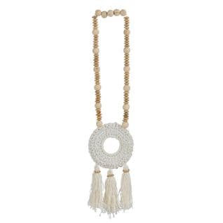 Collier De Coquillages Déco "perles" 60cm Blanc