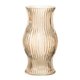 Vase Design Strié "mae" 26cm Pêche