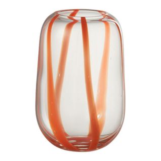 Vase Design En Verre "pop Art" 24cm Orange