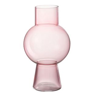 Vase Boule En Verre "pinky Perfect" 31cm Rose Clair