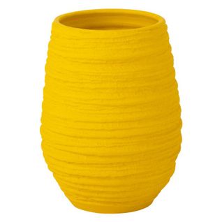 Vase En Céramique "fiesta" 30cm Jaune