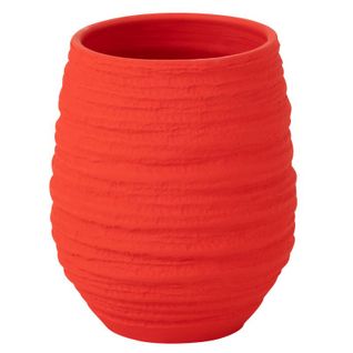 Vase En Céramique "fiesta" 23cm Rouge
