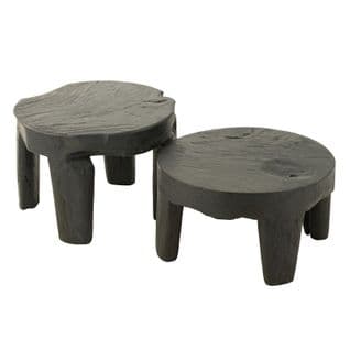 Lot De 2 Tables Basses "tek" 50cm Noir