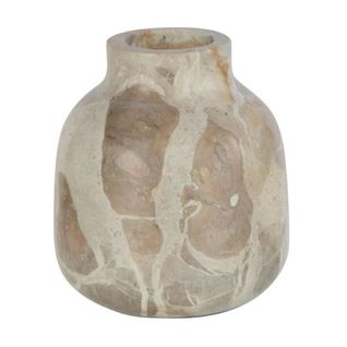 Vase Bouteille Déco "marbre" 10cm Beige