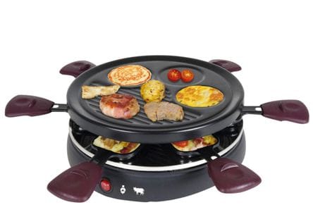 Appareil à Raclette 6 Personnes 800w + Grill + Crêpière - Rac1008cs