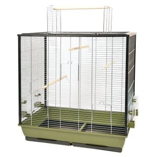 Cage Natural Fiona 78 X 48 X 81,5 Cm 8 Kg Vert Olive Et Zinc Pour Oiseaux
