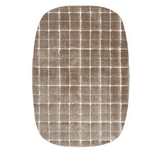 Byron V - Tapis Contemporain Ovale - Couleur - Brun, Dimensions - 200x290 Cm