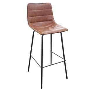 Tabouret De Bar Industriel Brooklyn - H. 92 Cm - Marron