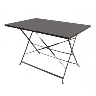 Table à Manger Table De Jardin Pliable Rectangulaire En Métal Gris Anthracite 110x70xh70cm