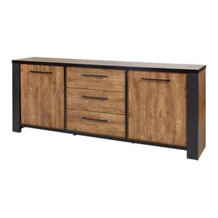 Buffet 2 Portes 3 Tiroirs 230 Cm Coloris Denver Oak Smith - Naturel Fonce