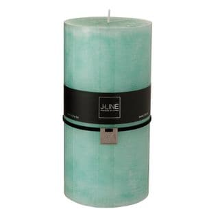 Bougie Cylindrique Déco "junina" 20cm Bleu Aqua