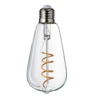 Ampoule à LED Design "spiral" 14cm Transparent