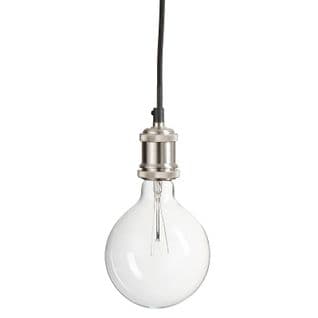 Lampe Suspension Design "soquet" 10cm Nickel