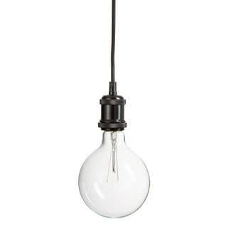 Lampe Suspension Design "soquet" 10cm Noir