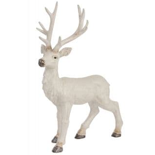 Statue Déco à Poser Cerf "debout" 104cm Blanc