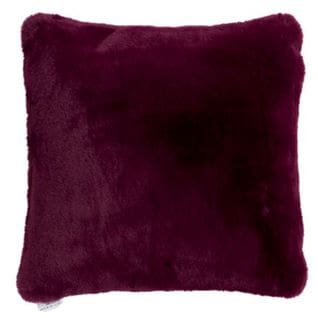 Coussin Imitation Fourrure "cutie" 45x45cm Violet