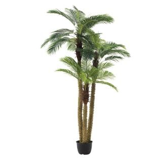 Plante Artificielle En Pot "3 Palmiers" 300cm Vert