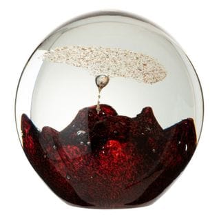 Presse-papier En Verre "bulles Chic" 12cm Rouge