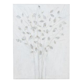 Tableau Déco "branches" 90x120cm Blanc