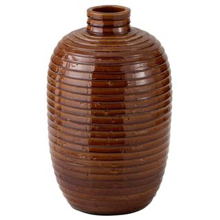 Vase Design En Céramique "ethnique" 52cm Marron