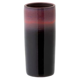 Vase Design "bord Céramique" 35cm Rouge et Noir