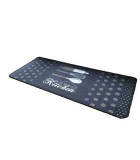 Tapis De Cuisine Gris Motif Kitchen