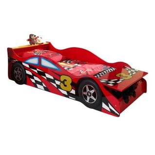 Lit Enfant Voiture "race" 70x140cm Rouge