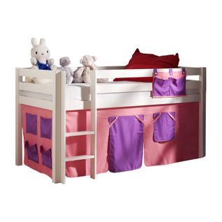 Lit Enfant "pino Rose" 90x200cm Blanc