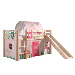 Pack - Lit Enfant, Tente, 3 Pochettes et Tunnel "pino Spring" Naturel