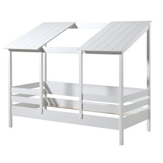 Lit Cabane Enfant "housebed I" 90x200cm Blanc