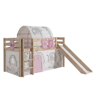 Pack - Lit Enfant Toboggan, Tente, Tunnel et 3 Pochettes "pino Birdy" Naturel