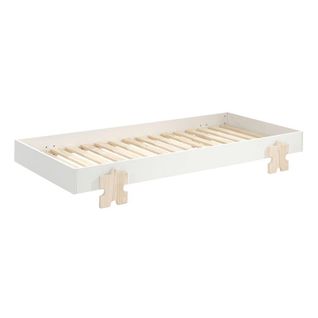 Lit Enfant En Bois "modulo Puzzle" 90x200cm Blanc