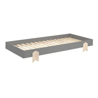 Lit Enfant En Bois "modulo Arrow" 90x200cm Gris