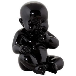 Statue Déco "bébé" 17cm Noir