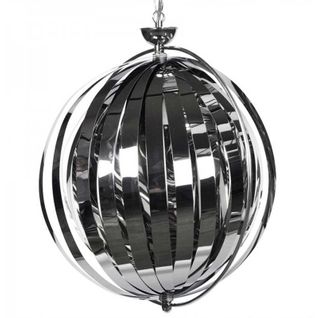 Lampe Suspension "sphère" 40cm Chrome